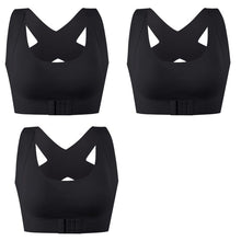 Load image into Gallery viewer, 1pcs/2pcs/3pcs Women Bras For Women Push Up Bra Posture Corrector Bralette Front Closure Female Underwear Cross Back Tops