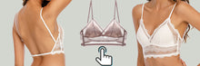 Load image into Gallery viewer, Sexy Backless Bra Lace Deep U Low Back Bralette Thin Cup Brassiere Halter Soft Seamless Elastic Underwear Tank Tops Encaje Mujer