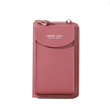 Load image into Gallery viewer, Wallet women Diagonal PU multifunctional mobile phone clutch bag Ladies purse large capacity travel card holder passport cover