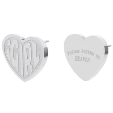 Load image into Gallery viewer, iGIRL necklace she devil Women Igirl Heart Pendant Necklace Stainless Steel Harajuku Female Gothic Streetwear Chain Necklace