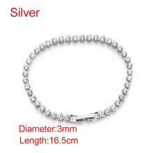 Load image into Gallery viewer, 1 Pcs Crystal Rhinestone Jewelry Gold/Silver Color Bracelet Chain Women Pageant Bridesmaid Wedding Party Hot Sale Gift Crystal Bracelet