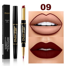 Load image into Gallery viewer, 1pcs Double Ended Matte Lipstick Wateproof Long Lasting Lipsticks Brand Lip Makeup Cosmetics Dark Red Lips Liner Pencil TSLM1
