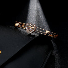 Load image into Gallery viewer, 5 Pieces / Set Heart Gold Color Crystal Party Engagement Anniversary Wedding Jewelry Set Gifts For Women