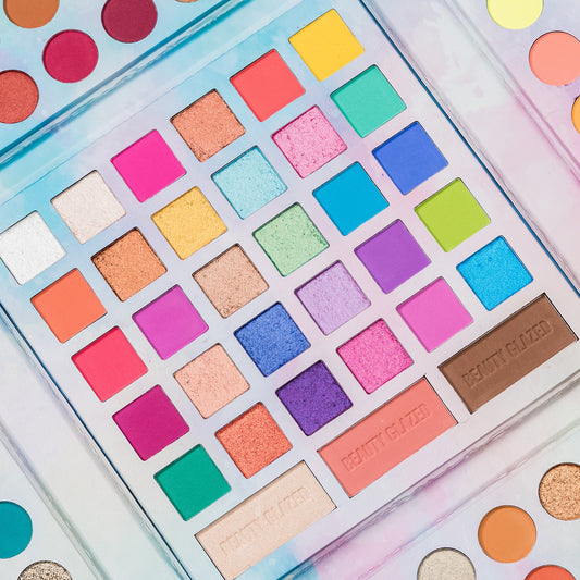 New Arrival BEAUTY GLAZED 105 Colors PASTEL Palette Paradise Eyeshadow Palette Matte Glitter Eyeshadow Makeup Neon Eye Pigments