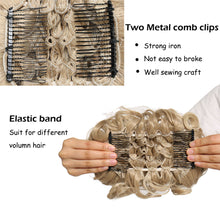 Load image into Gallery viewer, LARGE Comb Clip In Curly Hair Extension Synthetic Hair Pieces Chignon Women Updo Cover Hairpiece Extension Hair Bun
