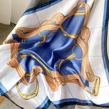 Load image into Gallery viewer, 70*70cm Fashion Silk Satin Hair Scarf Women Handkerchief Printed Female Square Head Bandana Small Neck muffler hijab lady gir