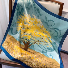 Load image into Gallery viewer, 70*70cm Fashion Silk Satin Hair Scarf Women Handkerchief Printed Female Square Head Bandana Small Neck muffler hijab lady gir