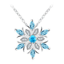 Load image into Gallery viewer, Fashion Snowflake Flowers Crystal Necklace Women Jewelry Set Wedding Snow Flower Pendant Collier Earrings Girl Gifts