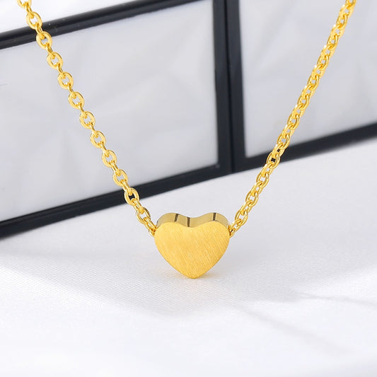 Choker Necklace Stainless Steel Rose Gold Color Dainty Heart Pendant Necklaces For Women Wedding Jewelry Kolye Bridesmaid Gifts