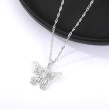 Load image into Gallery viewer, Butterfly Necklace for Women Stainless Steel Butterflies Pendant Necklace Gold Silver Color Charms Choker Boho Aesthetic Jewelry