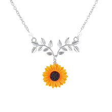 Load image into Gallery viewer, Sunflower Pendant Alloy Necklace For Women Creative Imitation Pearl Jewelry 🌻 UKraine support buying this product