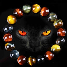 Load image into Gallery viewer, Fashion Colorful Tiger Eyes Beads Bracelet 10mm 12mm 14mm Men Charm Natural Stone Braclet for Man Handmade Jewelry Gifts
