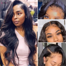 Load image into Gallery viewer, Long Brazilian Body Wave Lace Front Wig 28 30 32 34 36 38 40 Inches Lace Front Human Hair Wigs Pre Plucked Lolly Remy Lace Wig