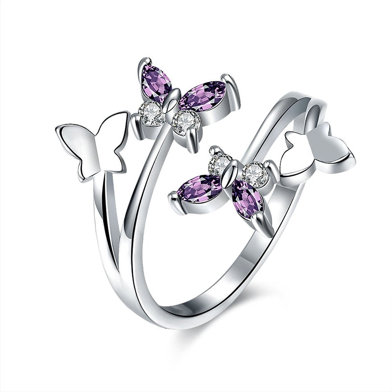 Fashion Crystal Fine New Pearl Ring Adjustable Opening