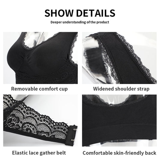 Bra Sexy Bralette Push up woman Lace plus size bra underwear Lingerie female Bh Bras for Stanik Seamless Bra Pitted Crop Top