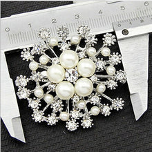 Load image into Gallery viewer, CHANEL Inspired Designer Fashion Women Large Brooches Pearls Rhinestones Crystal Pin Jewelry