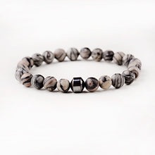 Load image into Gallery viewer, Cylinder Hematite Bracelets For Men Classic Nature Stone Beads Bracelets & Bangles Homme Yoga Jewelry UNISEX