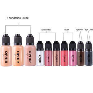 Introducing Traci K BeautyOphir In Partnership the Pro Makeup Set Airbrush Makeup System Kit with Air Compressor & Concealer Foundation Blush Eyeshadow Lipstick Set & Bag