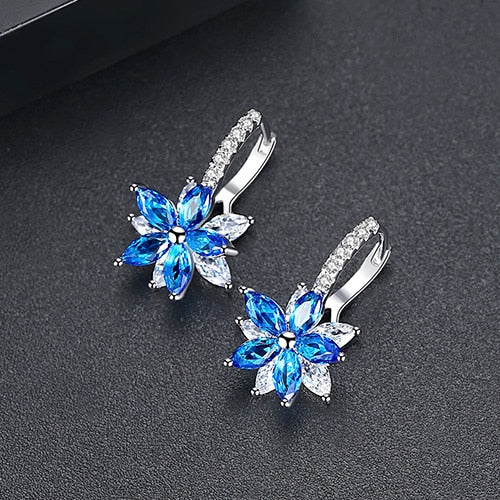 Lovely Clear Stone Flower Shape Convenient Simple Stud Earrings🌻 UKraine support with purchase of this product