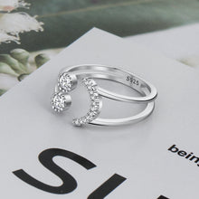 Load image into Gallery viewer, Resizable 925 Sterling Silver Ring Sparkling Cubic Zirconia Smile Face Design Adjustable Ring S925 Silver Jewelry (Lam Hub Fong)