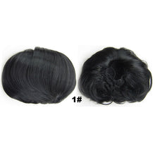 Load image into Gallery viewer, Audrey Hepburn Traci K Beauty Synthetic Straight Hair Bun Donut Drawstring Chignon Clip on Cover Updos Women's Hairpiece