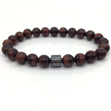 Load image into Gallery viewer, Cylinder Hematite Bracelets For Men Classic Nature Stone Beads Bracelets & Bangles Homme Yoga Jewelry UNISEX