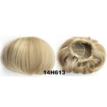 Load image into Gallery viewer, Audrey Hepburn Traci K Beauty Synthetic Straight Hair Bun Donut Drawstring Chignon Clip on Cover Updos Women's Hairpiece