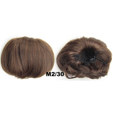 Load image into Gallery viewer, Audrey Hepburn Traci K Beauty Synthetic Straight Hair Bun Donut Drawstring Chignon Clip on Cover Updos Women's Hairpiece