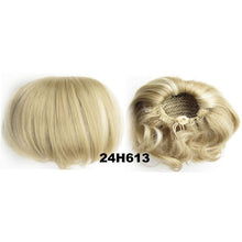 Load image into Gallery viewer, Audrey Hepburn Traci K Beauty Synthetic Straight Hair Bun Donut Drawstring Chignon Clip on Cover Updos Women's Hairpiece