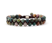 Load image into Gallery viewer, ZEN Men Bracelet Cool African Stone Beads Braided Cuff Bracelet Handmade Friendship Bracelets Mens Charm Bracelet Jewelry