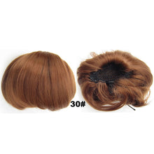 Load image into Gallery viewer, Audrey Hepburn Traci K Beauty Synthetic Straight Hair Bun Donut Drawstring Chignon Clip on Cover Updos Women's Hairpiece