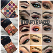 Load image into Gallery viewer, Beauty Glazed glamierres Glitz Glam Eyeshadow Palette 10 Insanely Pigmented Matte Glitter Shades Glow Eye Shadow Pallete Makeup