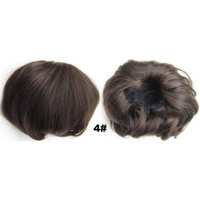 Load image into Gallery viewer, Audrey Hepburn Traci K Beauty Synthetic Straight Hair Bun Donut Drawstring Chignon Clip on Cover Updos Women's Hairpiece