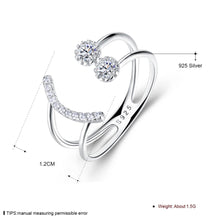 Load image into Gallery viewer, Resizable 925 Sterling Silver Ring Sparkling Cubic Zirconia Smile Face Design Adjustable Ring S925 Silver Jewelry (Lam Hub Fong)
