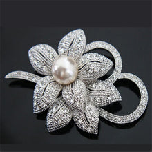 Load image into Gallery viewer, CHANEL Inspired Designer Fashion Women Large Brooches Pearls Rhinestones Crystal Pin Jewelry