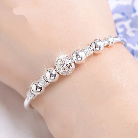 3 Style New 925 sterling silver Lucky Charm Bracelet Cuff Bracelets For Women Bangles Fashion Jewelry