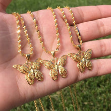 Load image into Gallery viewer, Butterfly Necklace for Women Stainless Steel Butterflies Pendant Necklace Gold Silver Color Charms Choker Boho Aesthetic Jewelry