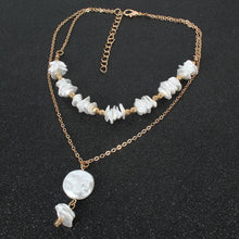Load image into Gallery viewer, Multi Layer Coin Pearl Necklace for Women Fashion Natural Freshwater Pearl Pendant Necklace Boho Jewelry Best Friend Gift