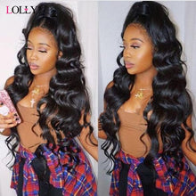 Load image into Gallery viewer, Long Brazilian Body Wave Lace Front Wig 28 30 32 34 36 38 40 Inches Lace Front Human Hair Wigs Pre Plucked Lolly Remy Lace Wig