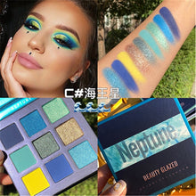 Load image into Gallery viewer, Traci K BEAUTY GLAZED Universe  Eyeshadow Palettes Holographic Universe Shiny Matte Glitter Pigment Eye Shadow Pallete Metallic Diamond Makeup Palette