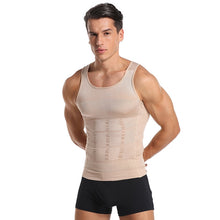 Load image into Gallery viewer, Be-In-Shape Men Slimming Body Shaper Waist Trainer Vest Tummy Control Posture Shirt Back Correction Abdomen Tank Top Shaperwear