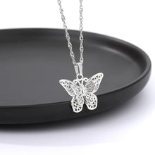 Load image into Gallery viewer, Butterfly Necklace for Women Stainless Steel Butterflies Pendant Necklace Gold Silver Color Charms Choker Boho Aesthetic Jewelry