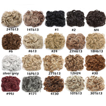 Load image into Gallery viewer, LARGE Comb Clip In Curly Hair Extension Synthetic Hair Pieces Chignon Women Updo Cover Hairpiece Extension Hair Bun