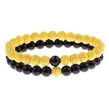 Load image into Gallery viewer, 2pcs/set Weathered Stone Beaded Couple Bracelet Classic MoonStone Lovers Bracelet