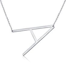 Load image into Gallery viewer, Women girl jewelry elegant chain alphabet letter pendant necklace 3 colors stainless steel choker initial necklace