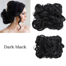 Load image into Gallery viewer, LARGE Comb Clip In Curly Hair Extension Synthetic Hair Pieces Chignon Women Updo Cover Hairpiece Extension Hair Bun
