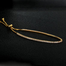 Load image into Gallery viewer, 925 Sterling Silver Bracelets Tennis Adjustable Gold Chain Bracelet Bangle Fine Jewelry Women Gift (Lam Hub Fong)