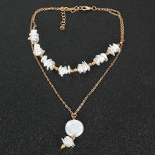 Load image into Gallery viewer, Multi Layer Coin Pearl Necklace for Women Fashion Natural Freshwater Pearl Pendant Necklace Boho Jewelry Best Friend Gift