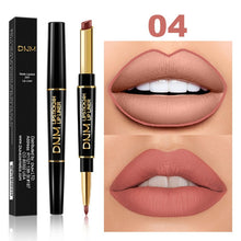 Load image into Gallery viewer, 1pcs Double Ended Matte Lipstick Wateproof Long Lasting Lipsticks Brand Lip Makeup Cosmetics Dark Red Lips Liner Pencil TSLM1
