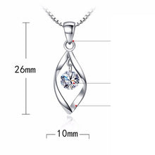 Load image into Gallery viewer, 925 sterling silver women's fashion new jewelry high quality crystal zircon retro simple pendant necklace long 45CM